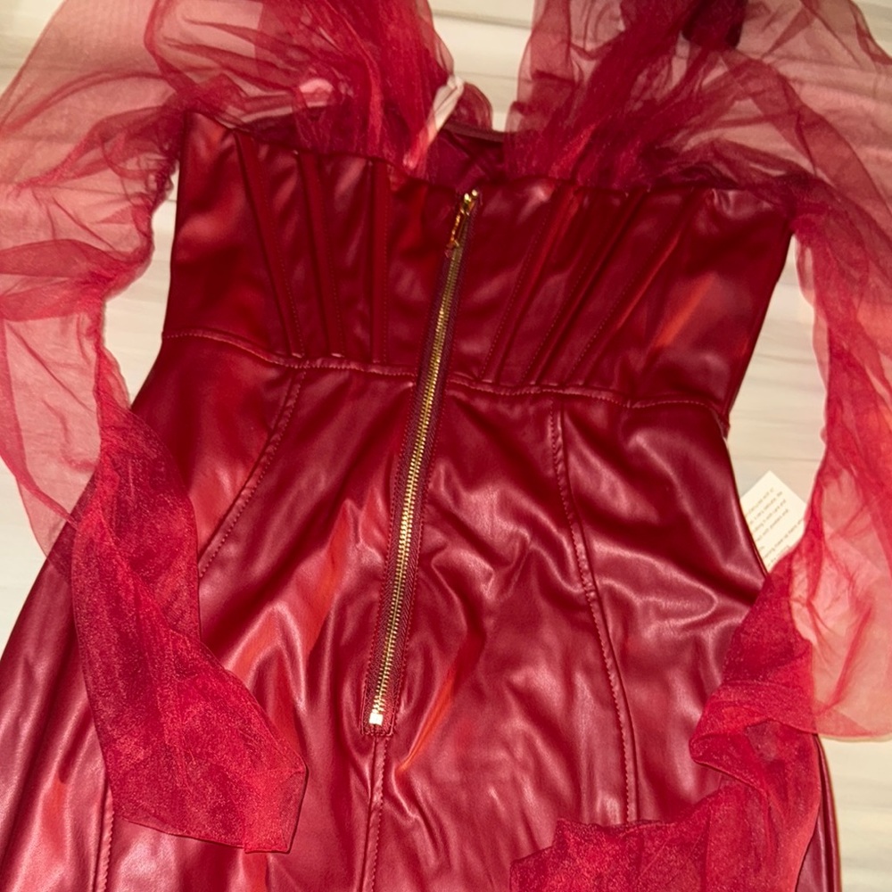 Red Mini Dress - Picture 8 of 8